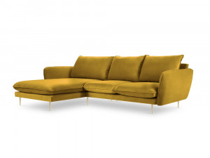 Coltar tapitat Vienna 5 locuri velvet/picioare gold – L255 x l170 x h95 - Img 16
