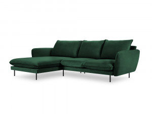 Coltar tapitat Vienna 5 locuri velvet/picioare negre – L255 x l170 x h95 - Img 2