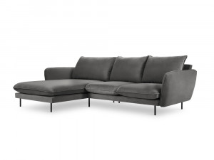 Coltar tapitat Vienna 5 locuri velvet/picioare negre – L255 x l170 x h95 - Img 12