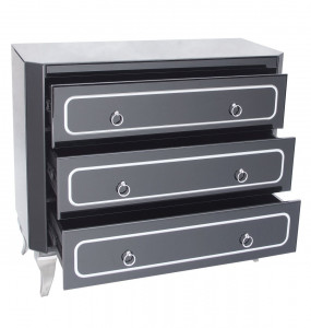 Comoda Marina II negru/silver – H78 cm - Img 2