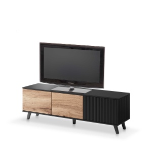 Comoda TV Random RTV1 stejar wotan/negru - L150 x A40 x h47 cm - Img 10