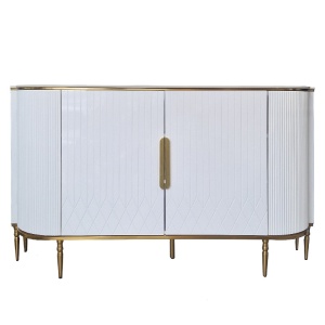 Comoda Vivien alb/auriu L160,5 cm