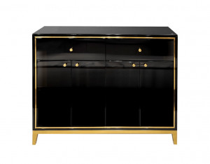 Consola Rennes negru/gold – H100 cm