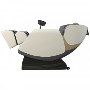 Fotoliu cu functie de masaj si incalzire Solaria crem/gri H105 cm - Img 3