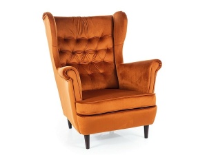 Fotoliu Harry velvet cinnamon/wenge Blu4215