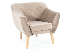 Fotoliu Karo 1 velvet bej inchis/fag Blu40