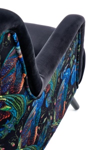 Fotoliu Pagoni velvet negru - H95 cm - Img 20