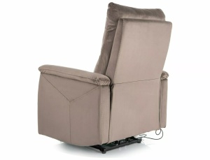 Fotoliu recliner cu functie de masaj Neptun M velvet cappuccino Blu38 - Img 7