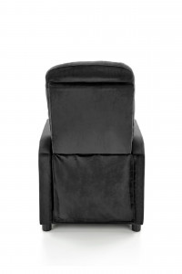 Fotoliu recliner Felipe 2 velvet negru H103 cm - Img 3