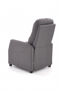 Fotoliu recliner Felipe stofa gri H103 cm - Img 3