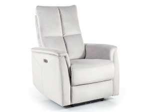 Fotoliu recliner Neptun velvet gri deschis Blu03