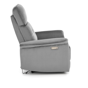 Fotoliu recliner Semir velvet gri H108 cm - Img 6