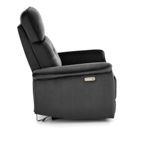 Fotoliu recliner Semir velvet negru H108 cm - Img 6