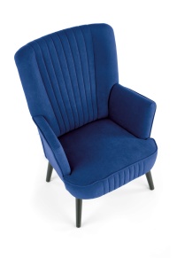 Fotoliu tapitat Delgado velvet bleumarin – H100 cm - Img 18