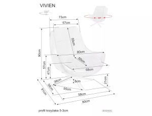 Fotoliu Vivien velvet bej Blu40 H90 cm - Img 4