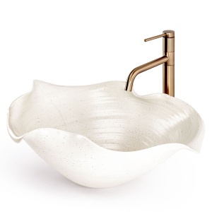 Lavoar ceramic pentru blat REA HM-02 Handmade ART - Img 3
