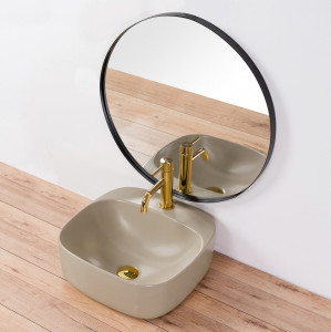 Lavoar Luiza gri ceramica sanitara - 42 cm - Img 4
