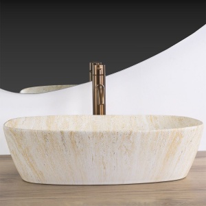 Lavoar pentru blat Rea Freja Travertine Matt - Img 3