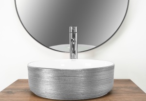 Lavoar Sami argintiu periat L36 cm - Img 3