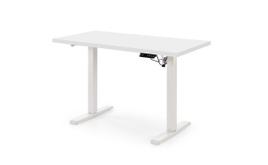 Masa de birou cu functie de reglare a inaltimii B54 alb/alb L120 cm