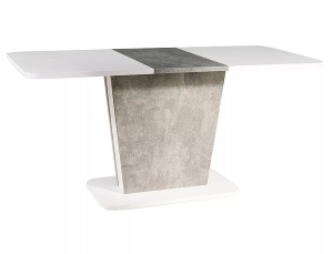 Masa extensibila Calipso alb mat/gri L110x145x68,6 cm IN - Img 1