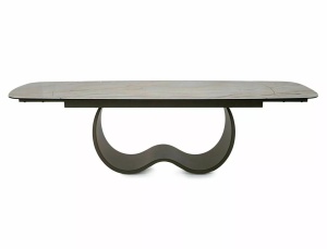 Masa extensibilă Casablanca Ceramic bej lucios/cupru L198-274xl98 cm - Img 4