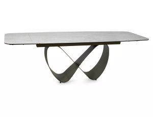 Masa extensibilă Infinity Ceramic bej mat/cupru L160-240xl95 cm