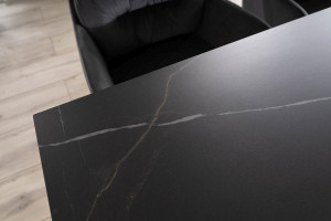 Masa extensibila Salvadore Ceramic SAHARA NOIR negru/negru mat L160-240 cm - Img 4