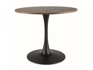 Masa rotunda Amadeo II nuc/negru mat - d90 x h76 cm - Img 1