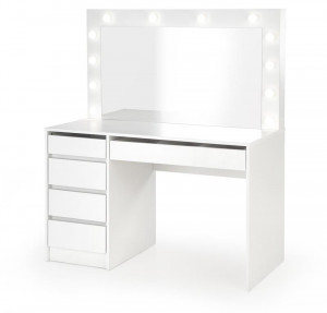 Masuta de toaleta cu oglinda si LED Hollywood XL – Alb - Img 2