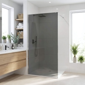 Paravan de dus Rea Flexi Grey / Chrome 90 - Img 5