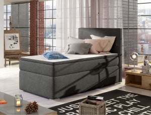 Pat boxspring Rocco pe dreapta 90x200 cm Sawana 05 - Img 2