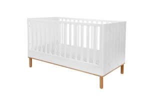 Patut copii Toteme botanic alb/stejar 70x140 cm - Img 1