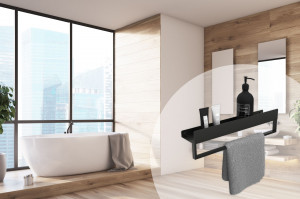 Raft pentru baie negru mat SF01 45cm - Img 6