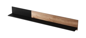 Raft Random P2 stejar wotan/negru - L180 x A20 x h25 cm - Img 7