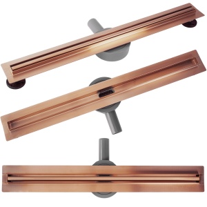 Rigola dus REA Neox Slim pro Brushed Copper 90