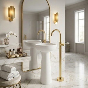 Robinet pentru lavoar Rea Lungo Gold - Img 3