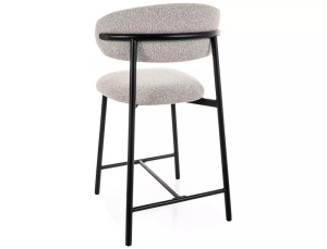 Scaun de bar Elton H-2 Noelle bej 231 / negru mat - Img 3