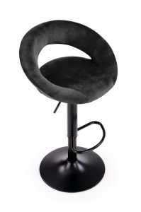 Scaun de bar H102 velvet negru - Img 6