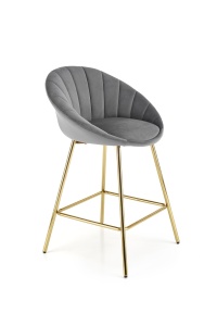 Scaun de bar H112 velvet gri - Img 7