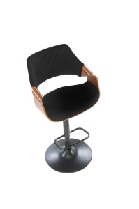 Scaun de bar H124 negru/nuc - Img 11