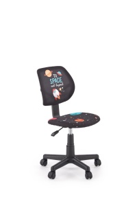 Scaun de birou copii Bin Go negru H90 cm