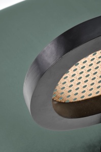 Scaun din rattan si catifea K503 verde - Img 6