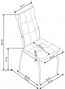Scaun K209 piele ecologica bej - Img 3