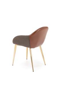 Scaun K304 piele ecologica gri maro - Img 9