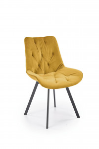 Scaun K519 velvet mustariu