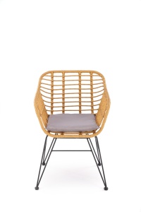 Scaun rattan K541 natur/gri - Img 2