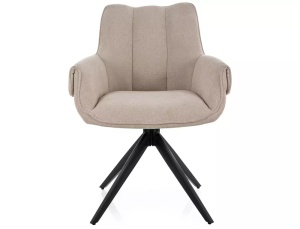 Scaun tapițat Gio 251 bej deschis / negru mat