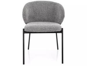 Scaun tapițat Kioto 254 gri / negru mat