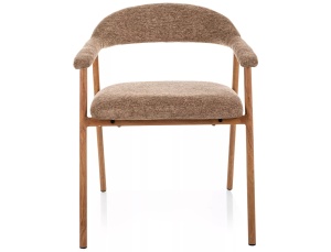 Scaun tapițat Lagos D Raven latte 34 / stejar